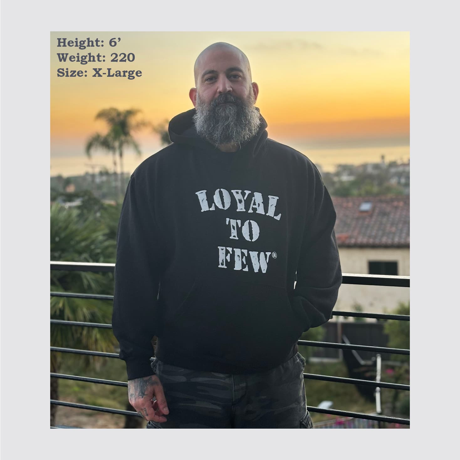 50/50 Hoodie with Stenciled 1
