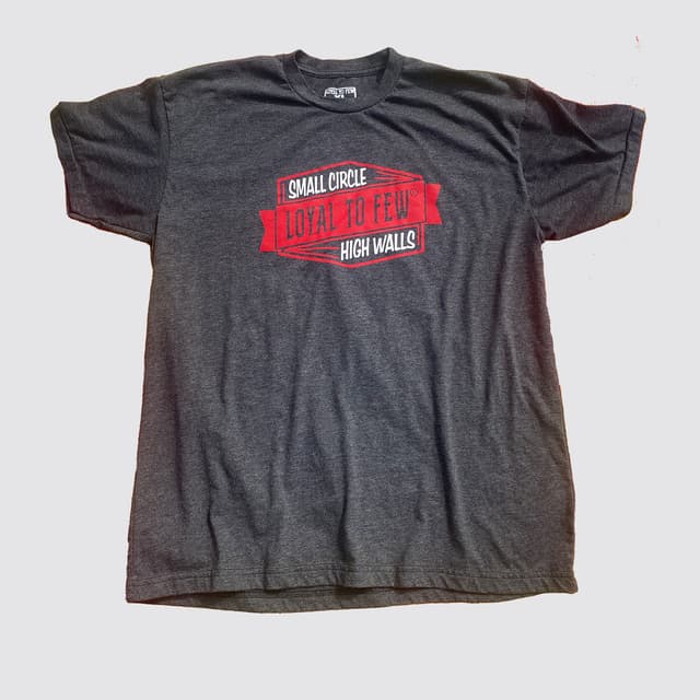 50/50 Tee with Small Circle (Gray)