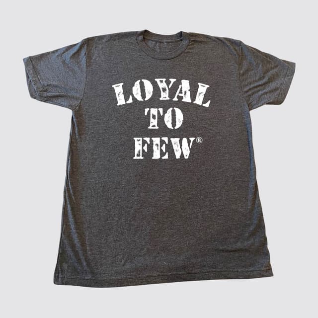 50/50 Tee with Stenciled (Gray)