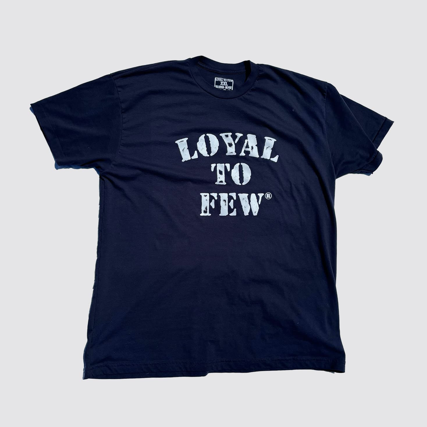 50/50 Tee with Stenciled