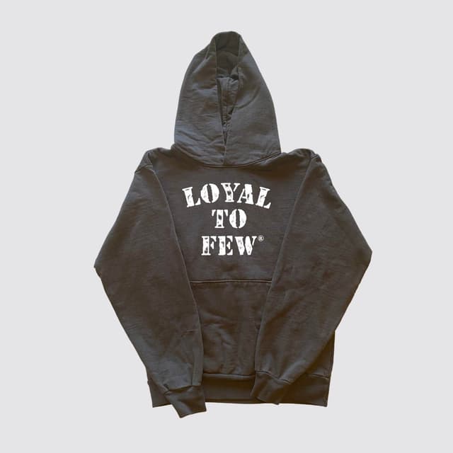Cotton Hoodie with Stenciled
