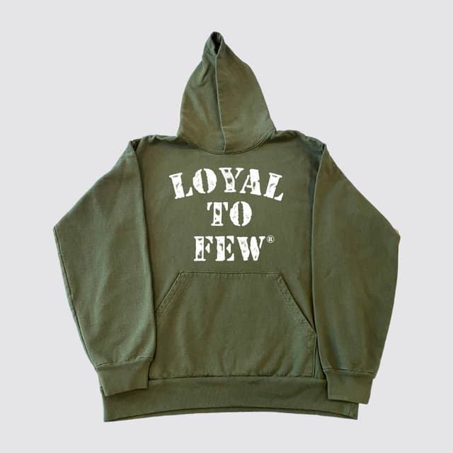 Cotton Hoodie with Stenciled