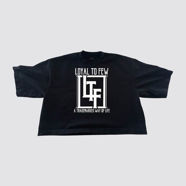 Cotton Oversized Crop with Block (Black)