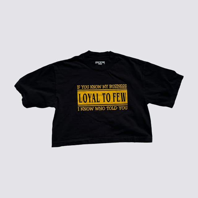 Cotton Oversized Crop with Business (Black)