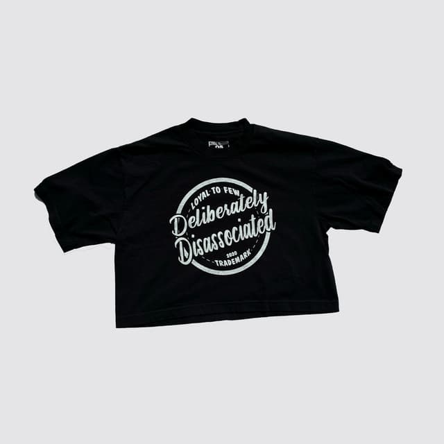 Cotton Oversized Crop with Disassociated (Black)