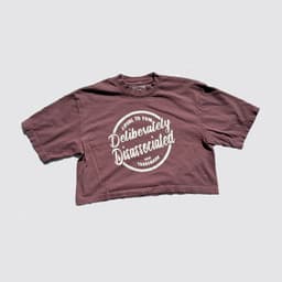 Cotton Oversized Crop with Disassociated 0