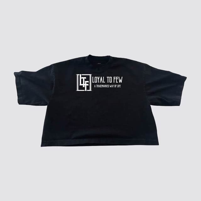 Cotton Oversized Crop with Original (Black)