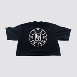 Cotton Oversized Crop with Stamp 0