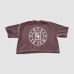 Cotton Oversized Crop with Stamp 0