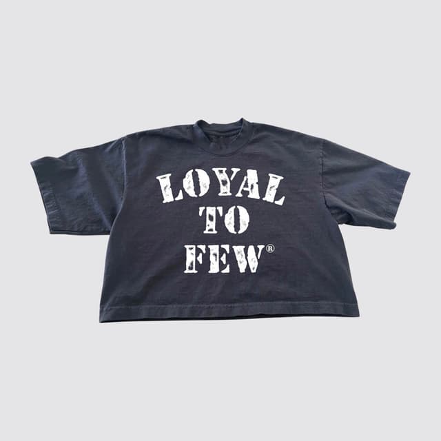 Cotton Oversized Crop with Stenciled