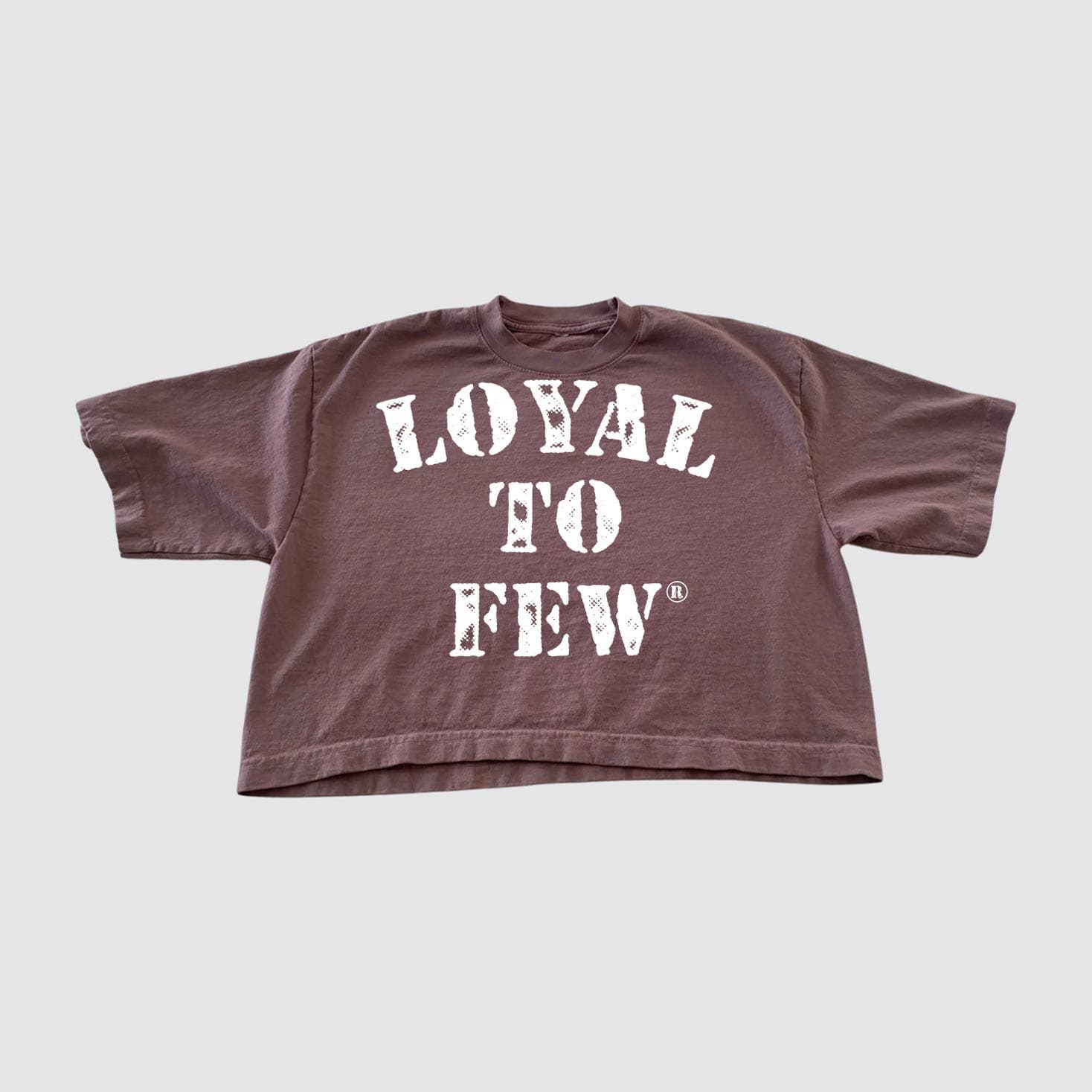 Cotton Oversized Crop with Stenciled