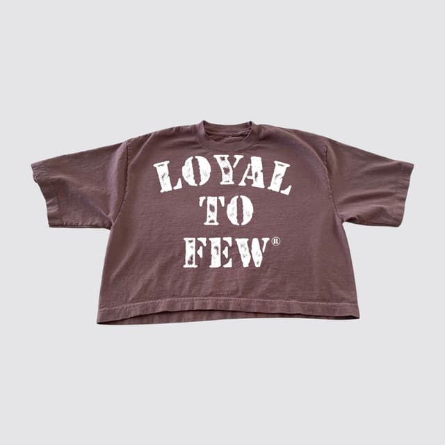 Cotton Oversized Crop with Stenciled