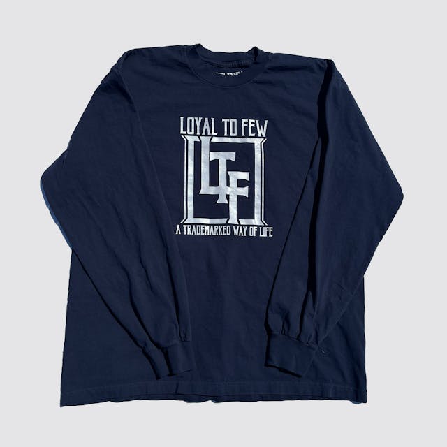 Cotton Long-Sleeve with Block (Navy)