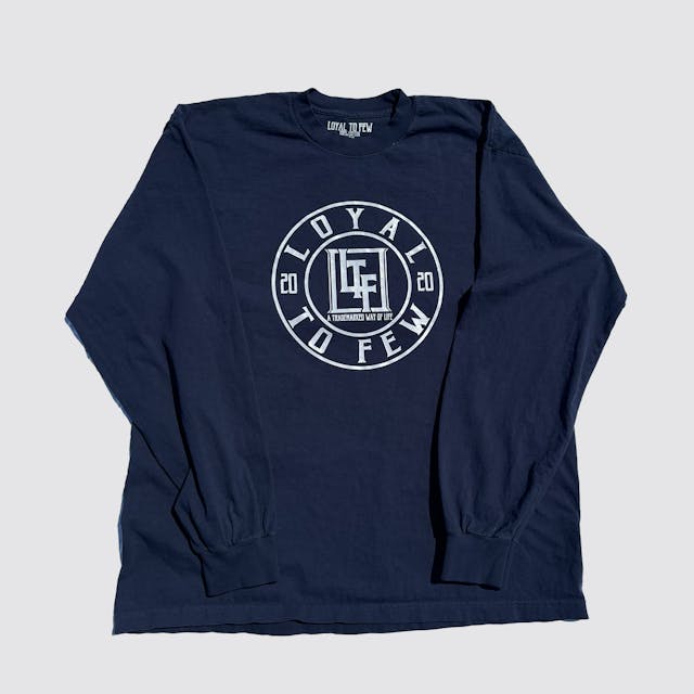 Cotton Long-Sleeve with Stamp (Navy)