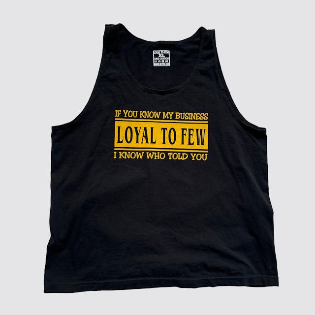 Cotton Tank with Business (Black)