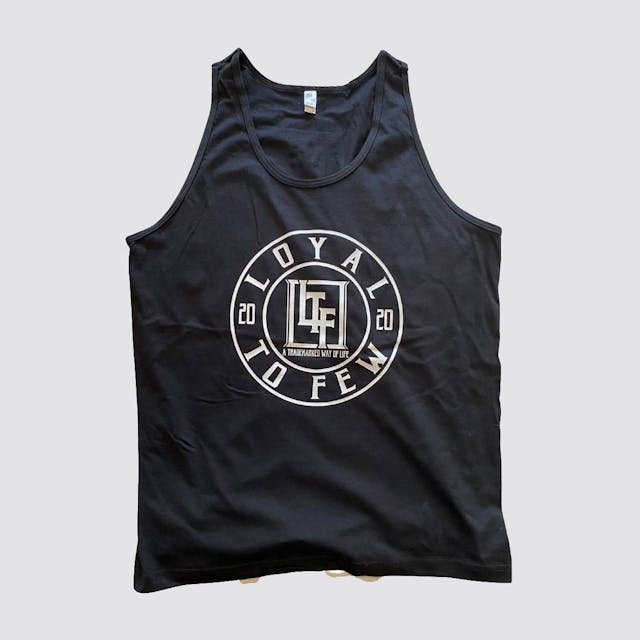 Cotton Tank with Stamp (Black)