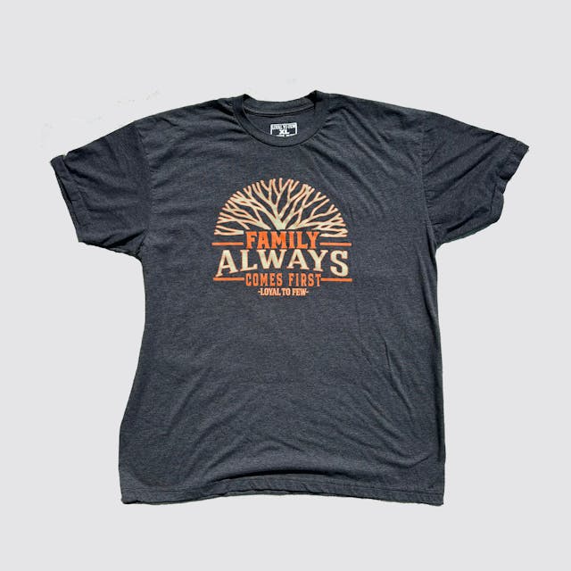 50/50 Tee with Family First (Gray)