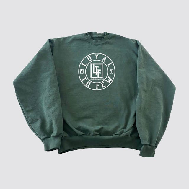 Cotton Crew with Stamp (Green)