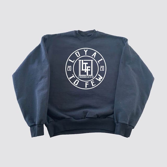 Cotton Crew with Stamp (Navy)