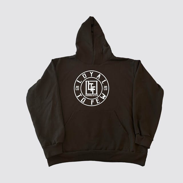 Cotton Hoodie with Stamp (Black)