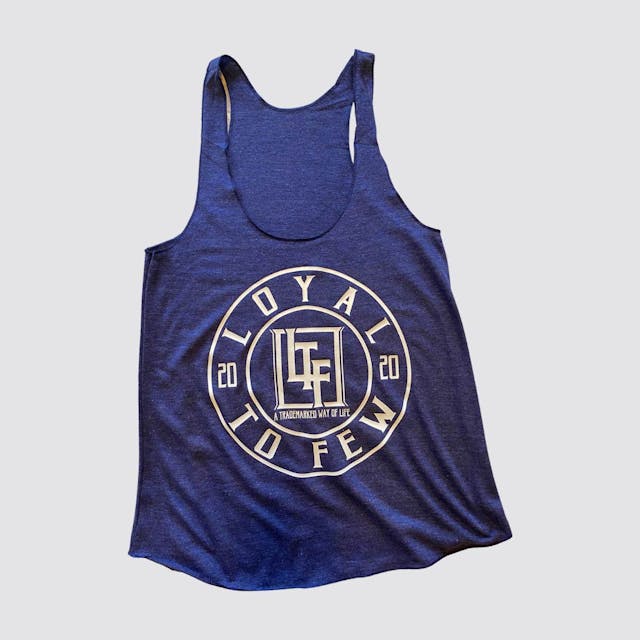 Tri-Blend Tank with Stamp (Blue)