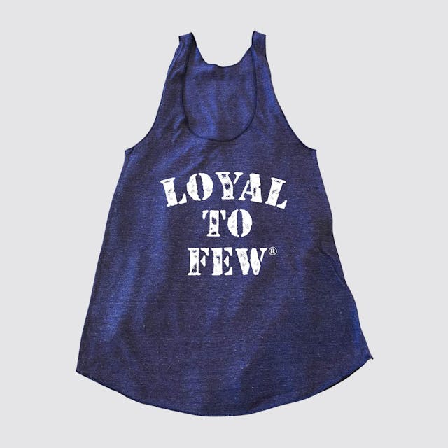 Tri-Blend Tank with Stenciled (Blue)